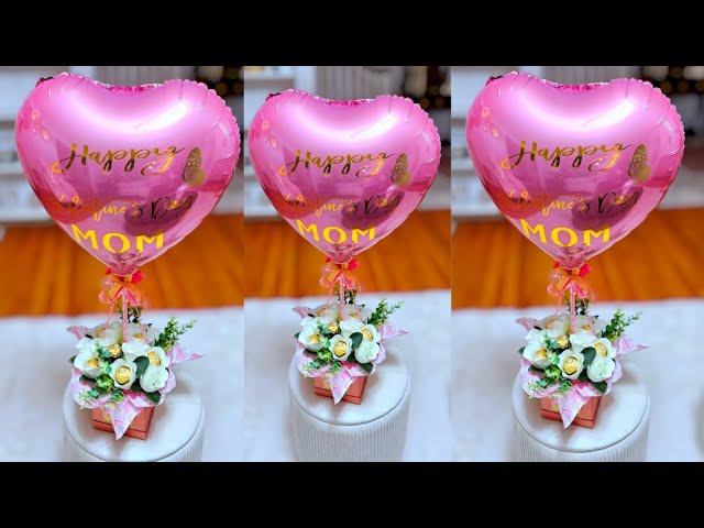 DIY DOLLAR TREE VALENTINE DAY FLOWER BOX WITH BALLOON||VALENTINE DAY DIY 2025