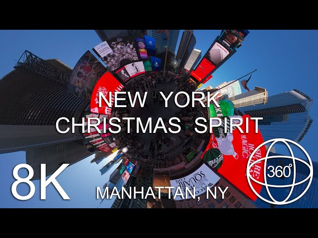 New York City Christmas Decorations 8k 360 HDR Ambisonic sound