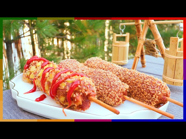 [4K] Korean corn dog | Sheer bliss of crispy yet chewy batter with various fillings and sauces