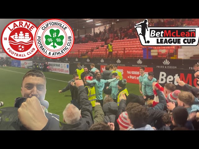 REDS INTO THE LEAGUE CUP FINAL! LARNE VS CLIFTONVILLE LEAGUE CUP VLOG 4