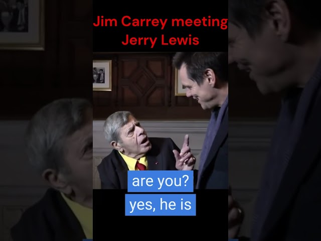 Jim Carrey conociendo a Jerry Lewis en 2016 #jimcarrey #jerrylewis #funny