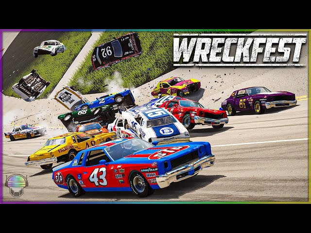 70s NASCAR CARNAGE at Talladega! | Wreckfest