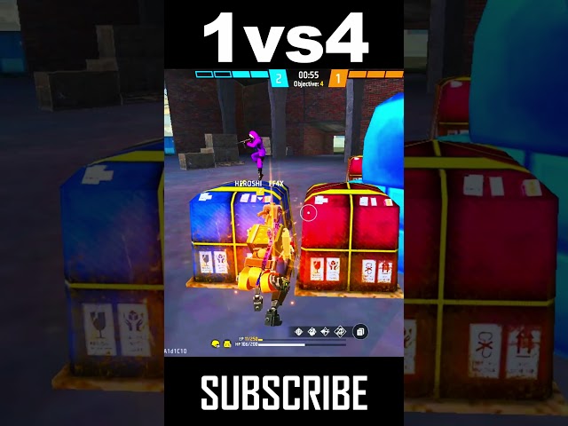 1 vs 4🔥 Impossible🥵 Clutches With Grandmaster Players😱 ||  #freefire #garenafreefire #shorts