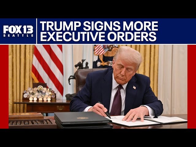 FULL VIDEO: President Trump signs executive orders on Friday | FOX 13 Seattle