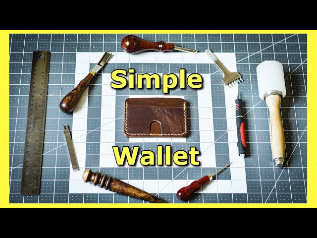 How To Make A Simple Leather Wallet Using Basic Tools - Leather Craft Basics