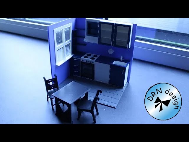 Miniature 3D Printed - FDM 3D Printed Room Kitchen