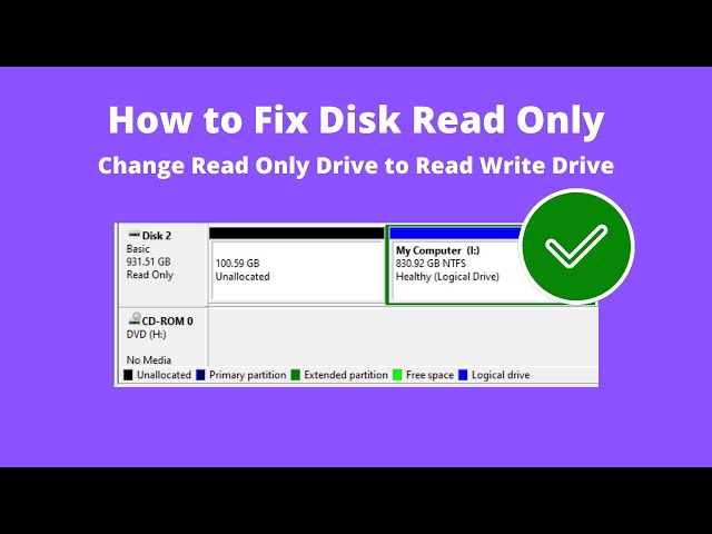 Fix Disk Read-Only Problem, Change Read-Only to Read-Write Drive.