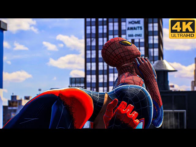 Andrew Garfield + Miles Morales Vs sandman 4K HDR Spiderman 2 Ps5 Slim