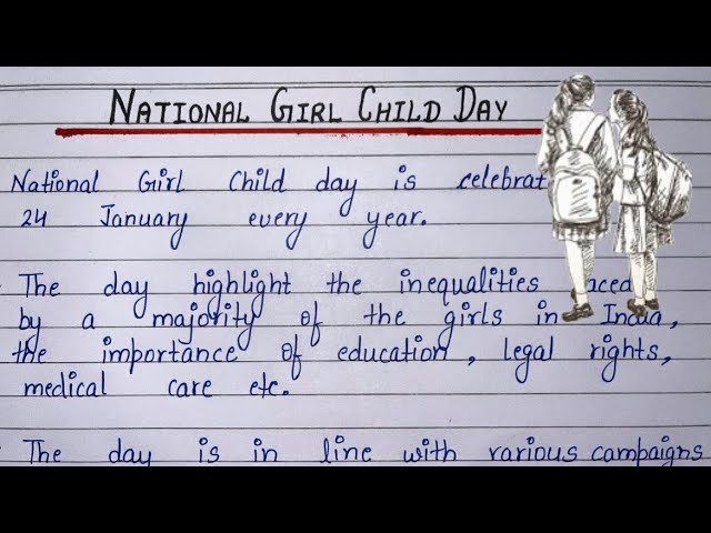 10 lines on National Girl Child Day | Speech On National Girl Child Day | Essay on Girl Child Day