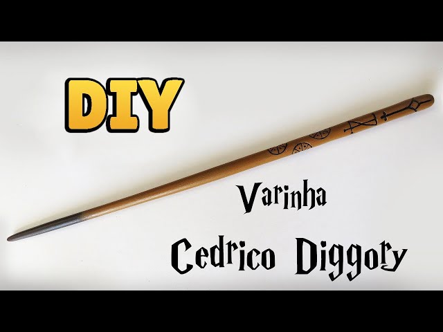 DIY: COMO FAZER VARINHA CEDRICO DIGGORY (Harry Potter Wands Tutorial) #diyhp