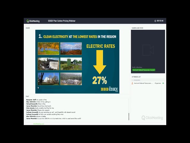 Webinar Discussion of the ESSEX Plan