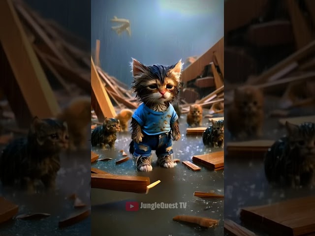 Kitten Painfull Moment #ai #aivideo #tiktok #cortoon #cat #cats #catshorts #fyp #shorts