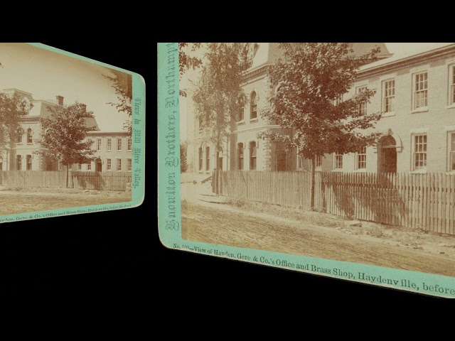 Hayden Office & Brass Shop, before Mill River Flood 1874 (VR 3D still-image)