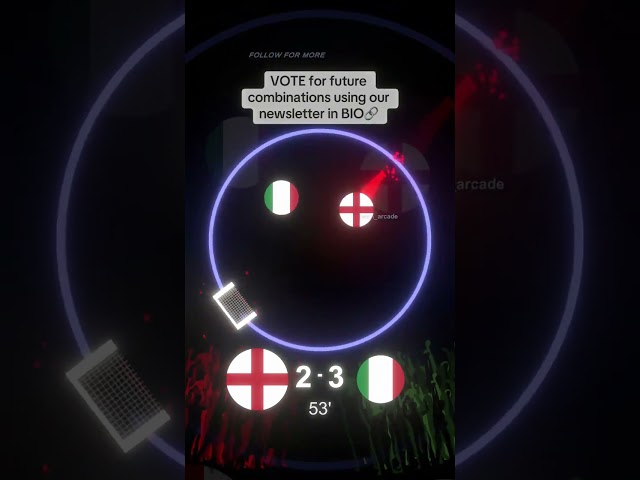 ENGLAND vs ITALY🤯#footballmarbles #footballedit #neonarcade #england #italy