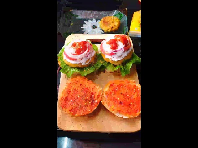 Home made burger  - creamy butter mushroom -dry alu mater fr lunch box #recipe  #monimixvlogs8551