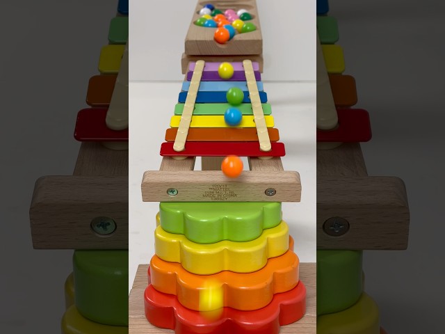 Marble Run Race HABA slope with Xylophone & Wooden Steps #marblerun #haba #asmr