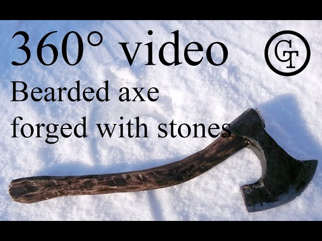 Bearded axe forged with stones