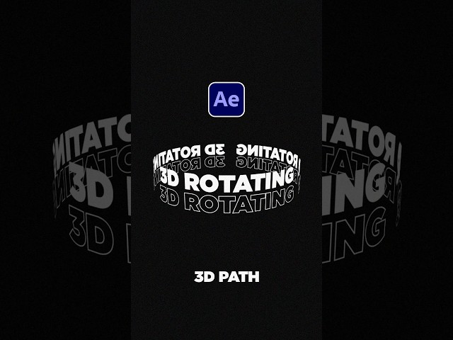 Create 3D Path Rotating Text in After Effects #tutorial