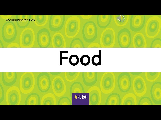 Vocabulary for Kids l Food