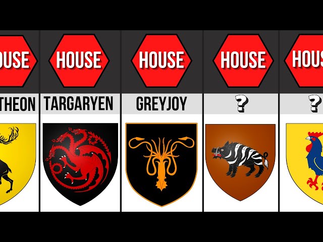 Game of Thrones House Sigils and Mottos | Stark, Baratheon, Lannister, Targaryen