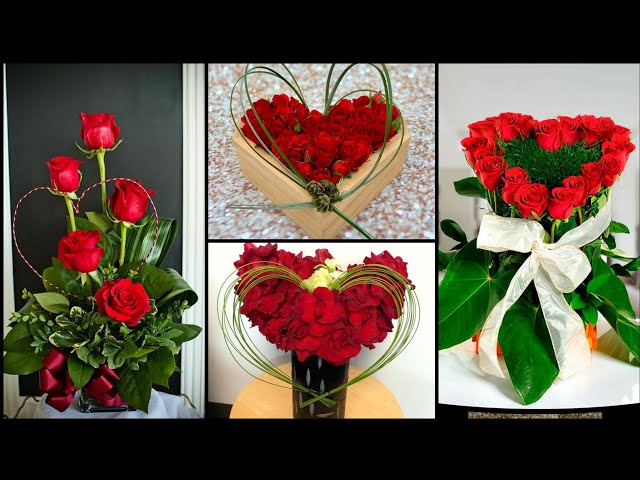 Special Valentines Day Flower Arrangement Ideas || Valentines Day Flower Decoration DIY Ideas