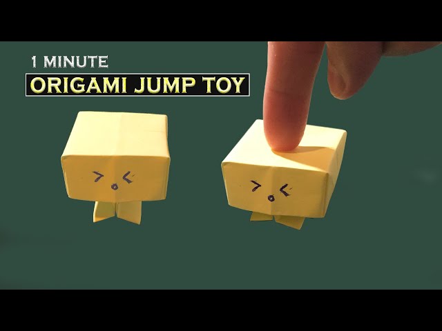 1 Minute Origami Jump Toy