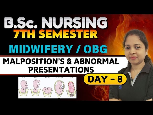 malposition's & abnormal presentations midwifery bsc nursing 7th sem | obg bsc nursing 7th sem 2025