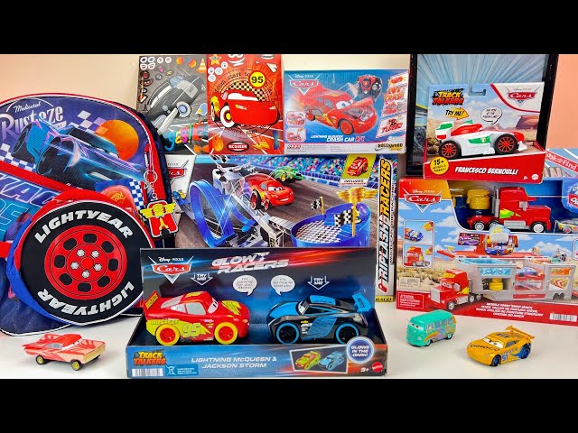 Disney Pixar Cars Unboxing Review | Crash Test Lighting McQueen | Riplash Double Loop Race Track