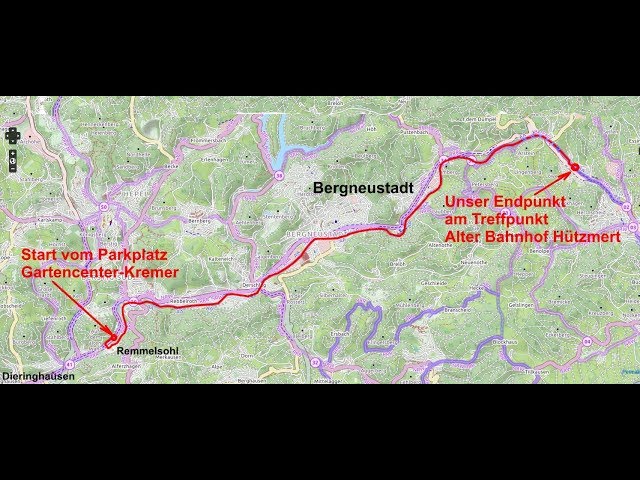 35 km, 360°-Video, Berg. Panorama-Radweg, Dieringhausen nach Drolshagen