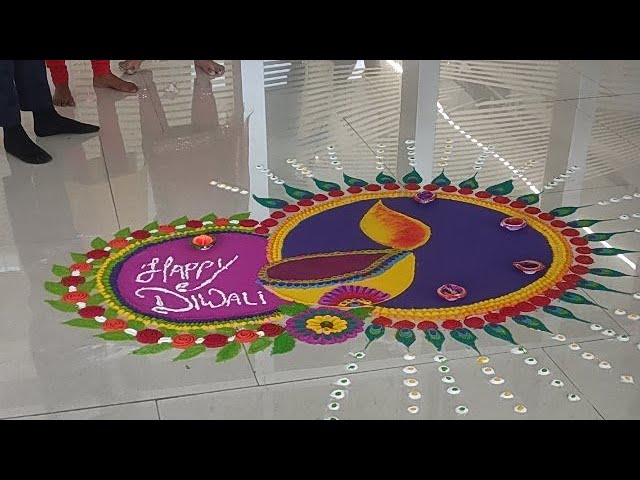 Rangoli designs by nursing staff