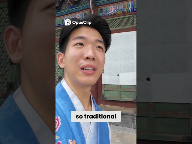 Wearing a hanbok in a Korean Palace