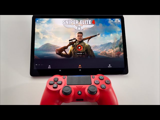 Sniper Elite 4 STADIA Gameplay on Samsung Tab S5E