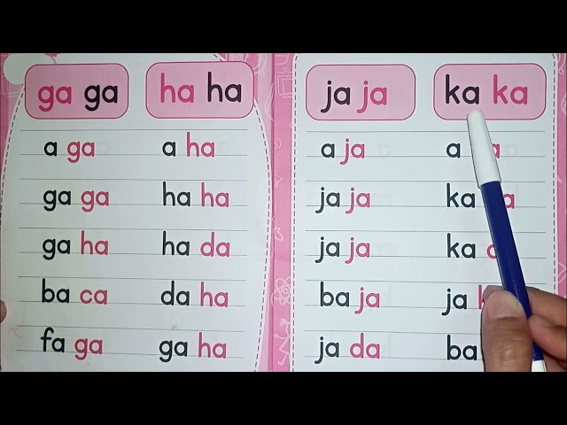 Belajar Membaca Tanpa Dieja Kata Bahasa Indonesia dengan Huruf Vokal A untuk Anak TK, Paud dan SD