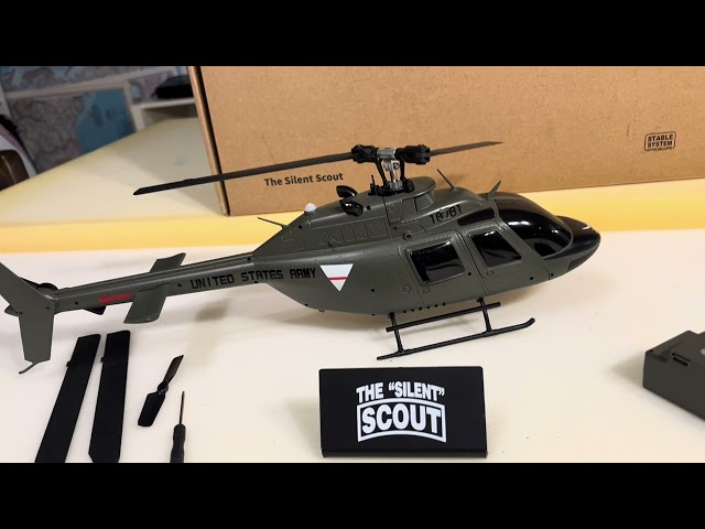 Carmanon - Bell OH-58 RC Helicopter Review and First Flight