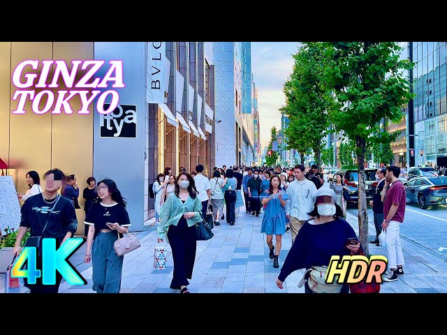 [4K HDR] Ginza Walk - Gorgeous Streets of Ginza (東京銀座) • [Japan Walk] 😍🛍️