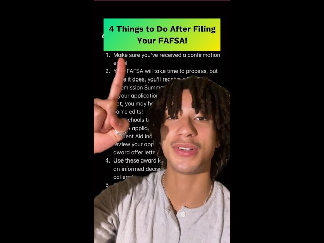 What to do after filing your FAFSA! 4 Key Steps + 1 Bonus Tip #Shorts