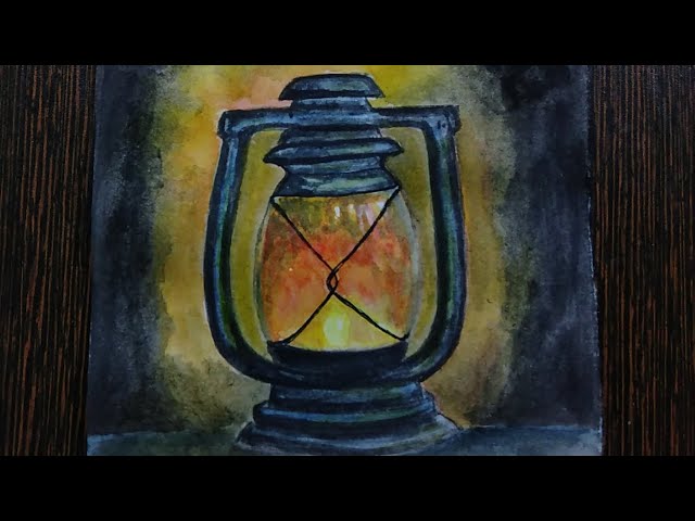 Watercolorpainting | for beginners | lamp painting | #painting #watercolorpainting  #watercolor