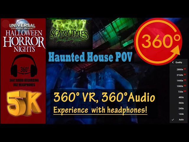 Scary Tales Haunted House - HHN2018, Universal Studios Orlando [5K 360° | 360° Audio]