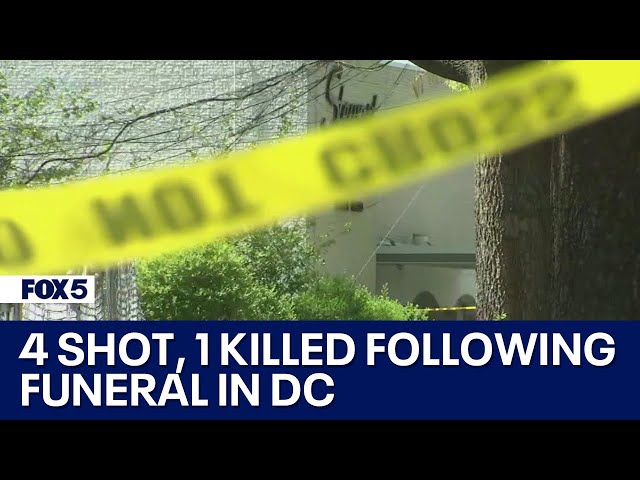 4 people shot following funeral for homicide victim in Northeast DC; police searching for suspects