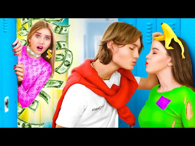 Popular Girl VS Nerd Girl || First Kiss And Awkward Situations