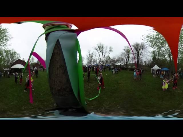 360 degree video of maypole dance at Fairie Festival