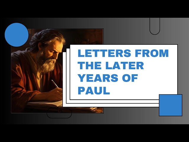 Letters From The Later Years Of Paul - Rev Oyiks Alfred