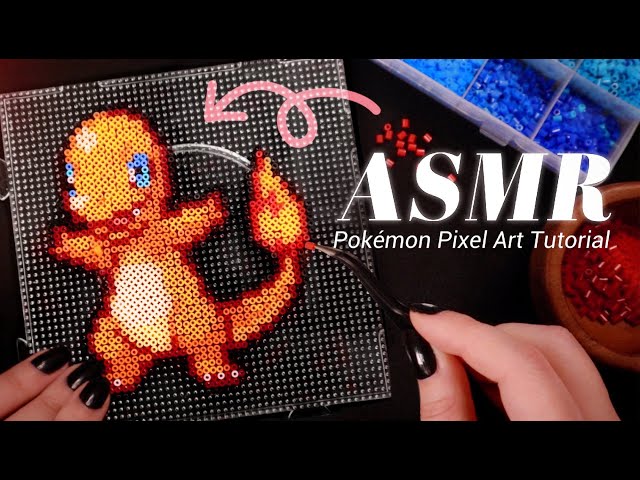 ASMR ₊⊹How To Make Pokémon Sprite Bead Artwork!⊹₊ Whispered Tutorial | Relaxing DIY Craft