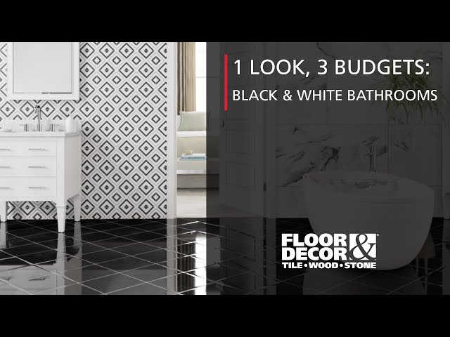 1 Look, 3 Budgets: Black & White Bathroom