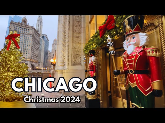 4K Chicago Christmas Walk ✨ 🎄 Chicago’s Top Christmas Festivities, Macy’s Holiday Windows & More!