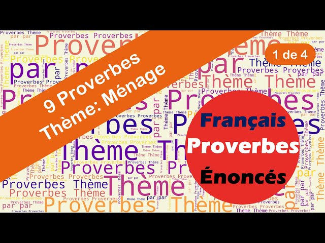 Proverbes - Ménage (1 de 4)