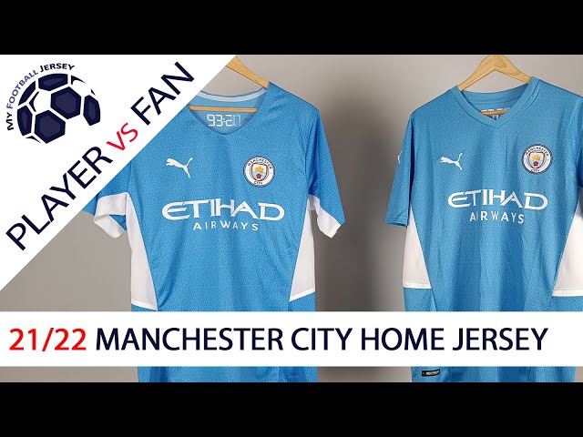 21/22 Manchester City Home Jersey – Player/Match Version Vs Fan/Stadium Version