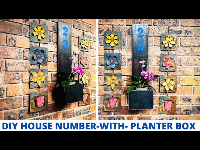 MAKE A HOUSE NUMBER SIGN - WITH A PLANTER BOX