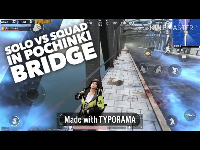 How to fight solo vs squad in Pochinki bridge PUBG MOBILE