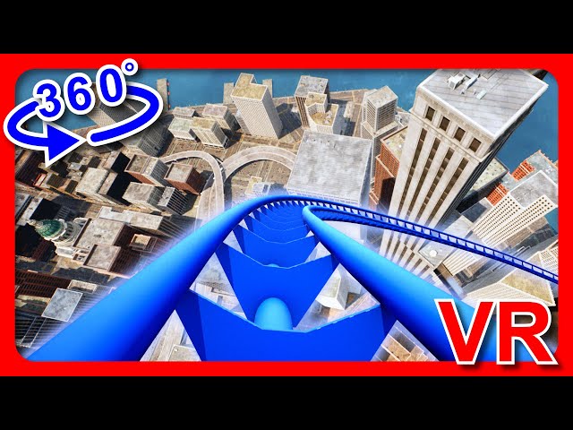 VR 360 Roller Coaster _06 |UFO,Monster,Robot Attack |4K|  Fear of heights |ジェットコースター